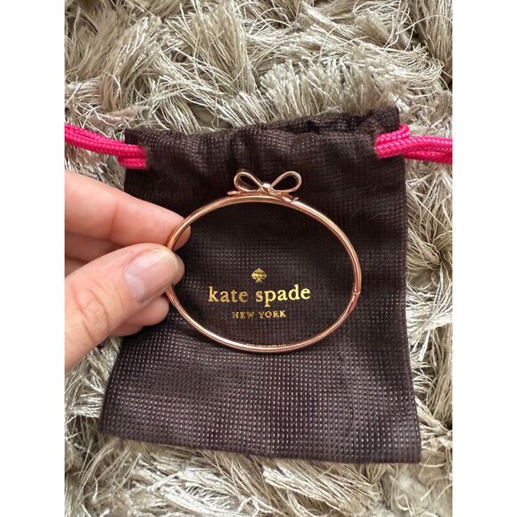 Kate Spade Rose Gold Bow Bangle - Picture 1 of 4